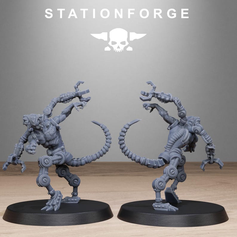 Raticus Technoclaw | Station Forge 16k Resin Miniatures | 28mm 32mm Tabletop Wargaming | Unpainted image 4