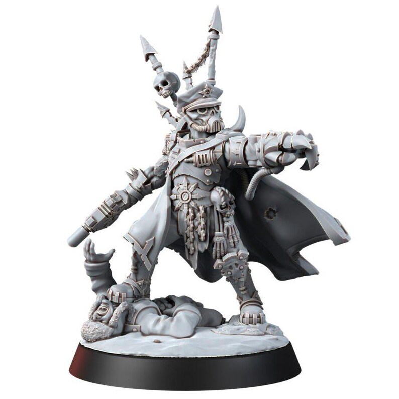 Chaos Renegades Of Pain General | 16k Resin Miniatures | 28mm 32mm Tabletop Wargaming | Unpainted image 10