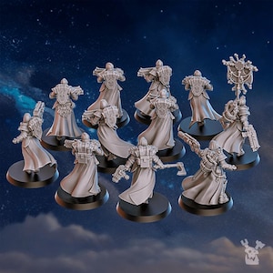 White Fangs Hunters Squad x20 | 16k Resin Miniatures | 28mm 32mm Tabletop Wargaming | Unpainted image 7