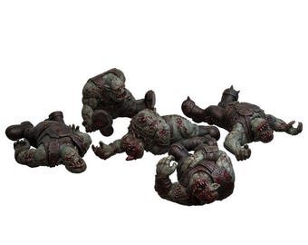 Ork corpses | 16k resin miniatures | 28mm 32mm tabletop wargaming | unpainted