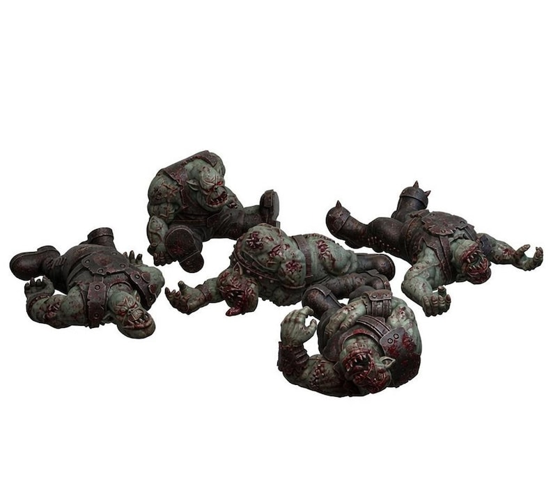 Ork corpses | 16k resin miniatures | 28mm 32mm tabletop wargaming | unpainted image 1