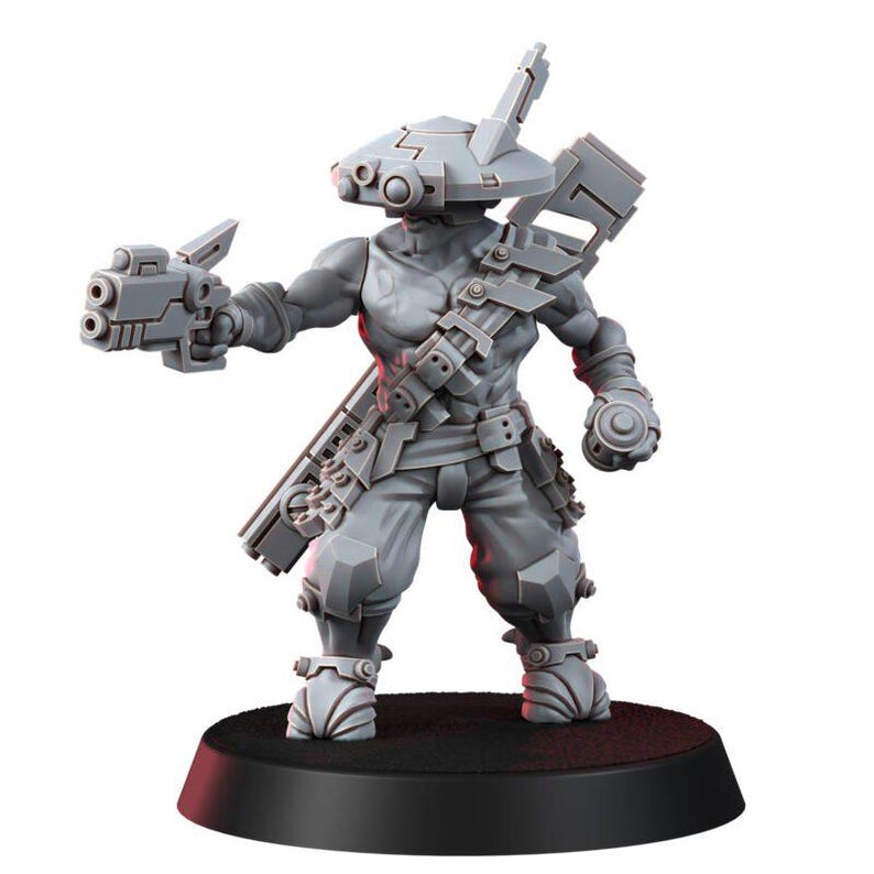 Coalition Saboteur Deadeye | 16k Resin Miniatures | 28mm 32mm Tabletop Wargaming | Unpainted image 3