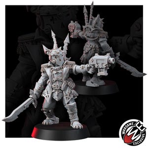 Chaos Renegades Of Pain Killers Team | 16k Resin Miniatures | 28mm Wargaming Unpainted image 8