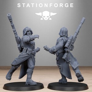 Sœurs d'Acier Grimguard | Figurines en résine Station Forge 16k | 28 mm et 32 mm | Jeux de figurines | Non peintes image 9