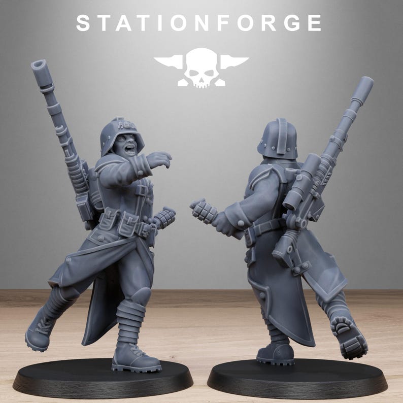Sœurs d'Acier Grimguard | Figurines en résine Station Forge 16k | 28 mm et 32 mm | Jeux de figurines | Non peintes image 9