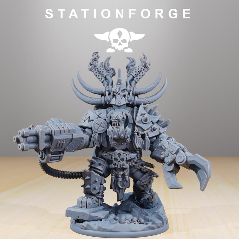 Orchi Orkaz Grand Nutta / Station Forge Miniature in resina 16k / 28 mm 32 mm Wargaming da tavolo / Non dipinte immagine 2