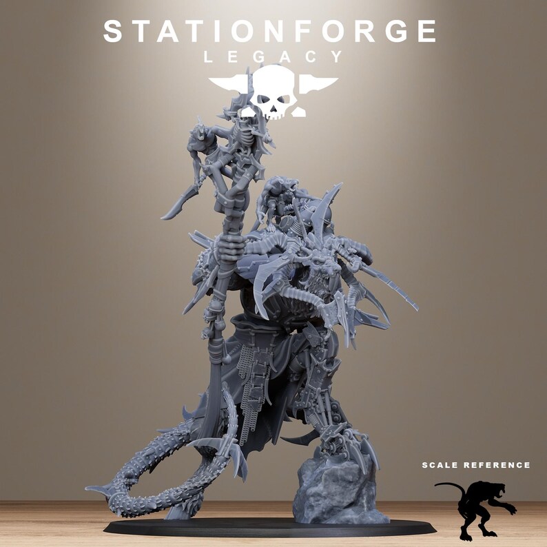 Rotfangkönig | Station Forge 16k Resinminiaturen | 28 mm/32 mm Tabletop-Wargaming | Unbemalt Bild 2