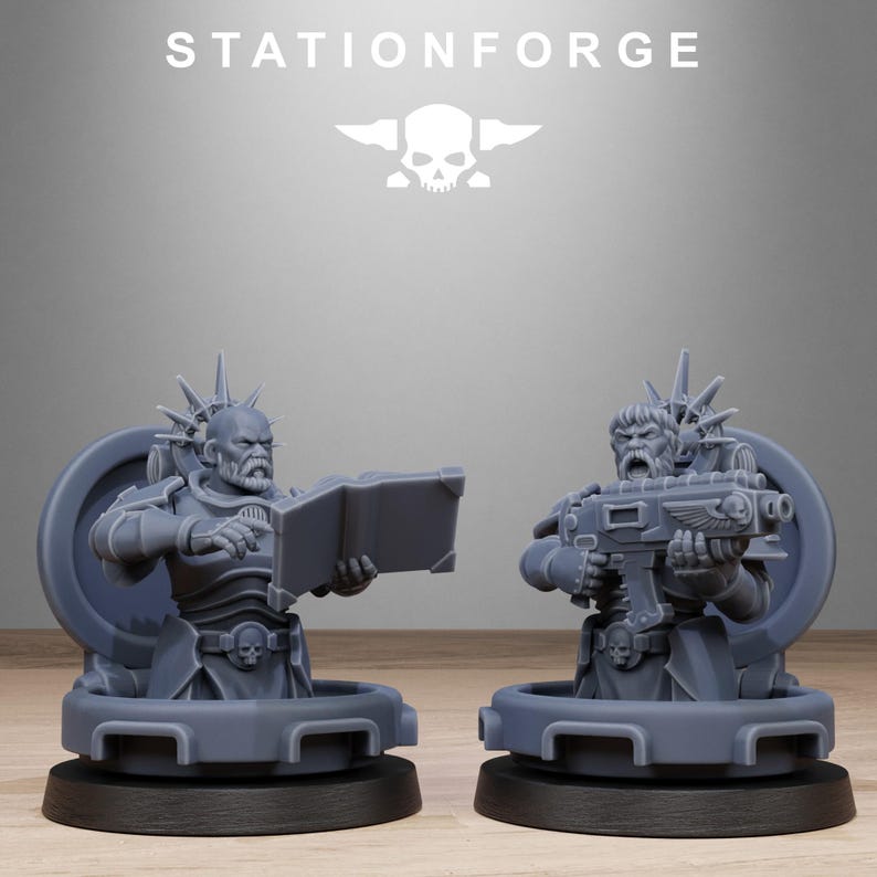 Comandanti di Carri Armati / Miniature in resina Station Forge 16k / 28 mm 32 mm per wargame da tavolo / Non dipinte immagine 7