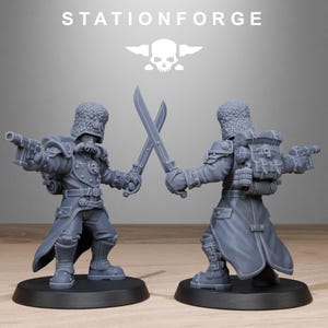 GRIM GUARD ROYALS | Station Forge 16k Resin Miniatures | 28mm 32mm Tabletop Wargaming | Unpainted image 8