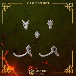 Guardianes del Yunque - Decoración de pecho - Resina 16k - GreyTide Studio - Dragones / Guerreros espaciales / Piezas / Juegos de mesa / Juegos de guerra / Grimdark imagen 2