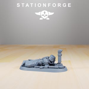 Grimguard Decimators | Miniaturas de resina Station Forge 16k | Jogos de mesa de 28 mm e 32 mm | Sem pintura imagem 4