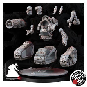 Mechanist Crawl Breakers | 16k Resin Miniatures | 28 mm 32 mm Tabletop Wargaming | Ongeverfd afbeelding 4