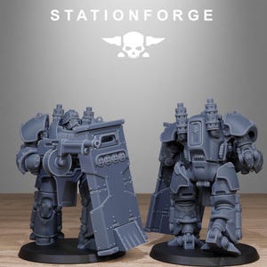Grimguard Power Armor | Station Forge 16k Resin Miniatures | 28mm 32mm Tabletop Wargaming | Unpainted image 7