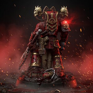 Crimson Butcher | 16k Resin Miniatures | 28mm 32mm Tabletop Wargaming | Unpainted image 2