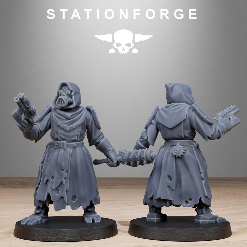 Plünderer-Henker | Station Forge 16k Resin-Miniaturen | 28 mm/32 mm Tabletop-Wargaming | Unbemalt Bild 7