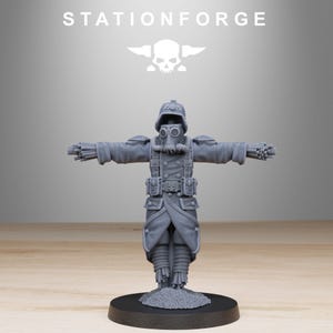 GrimGuard Vogelscheuche | Station Forge 16k Resin-Miniaturen | 28 mm/32 mm Tabletop-Wargaming | Unbemalt Bild 7