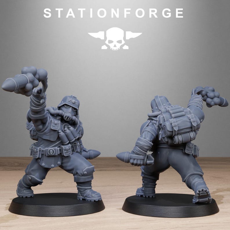 Grimguard Jungle Fighter Mutants | Station Forge 16k Resin Miniatures | 28mm 32mm Tabletop Wargaming | Unpainted image 7