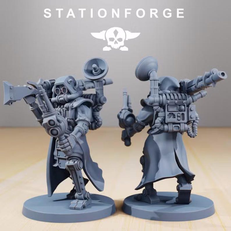 Scavenger Scouts Rebor | Station Forge 16k Resin Miniatures | 28mm 32mm Tabletop Wargaming | Unpainted image 4