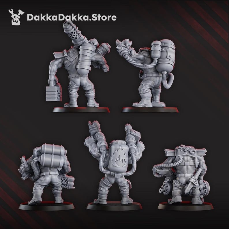 Umiez Burnerz 3D Print Model | 16k Resin Miniatures | 28mm 32mm Tabletop Wargaming | Unpainted image 4