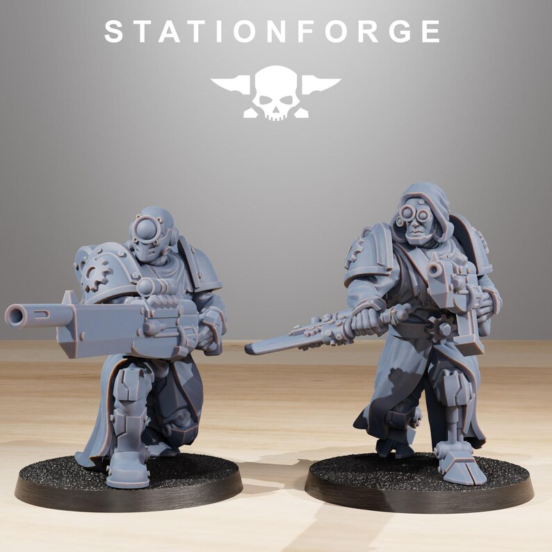 Scavenger Infantry Builder Kit | Station Forge 16k Resin Miniatures | 28mm 32mm Tabletop Wargaming | Unpainted image 9