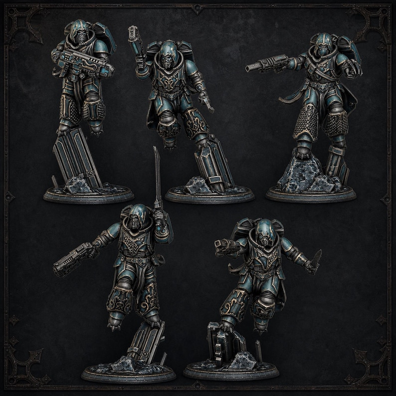 Scylla - Assault Brothers Squad Kit - 16k Resin - DakkaDakka - Knights / Space Warriors / Bitz / Tabletop / Grimdark image 1