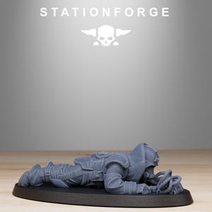 Grimguard Bomb Squad | Station Forge 16k Resin Miniatures | 28 mm 32 mm Tabletop Wargaming | Ongeverfd afbeelding 5
