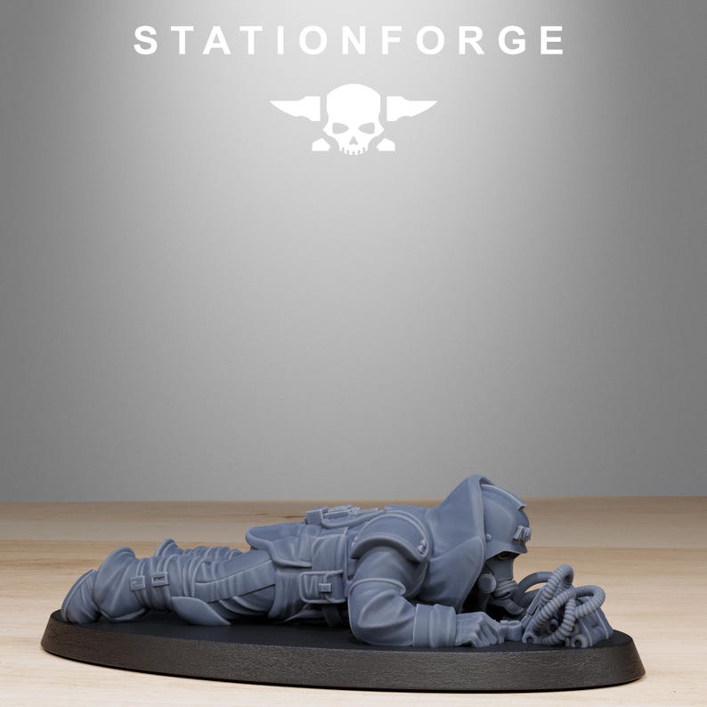 Grimguard Bomb Squad | Station Forge 16k Resin Miniatures | 28 mm 32 mm Tabletop Wargaming | Ongeverfd afbeelding 5