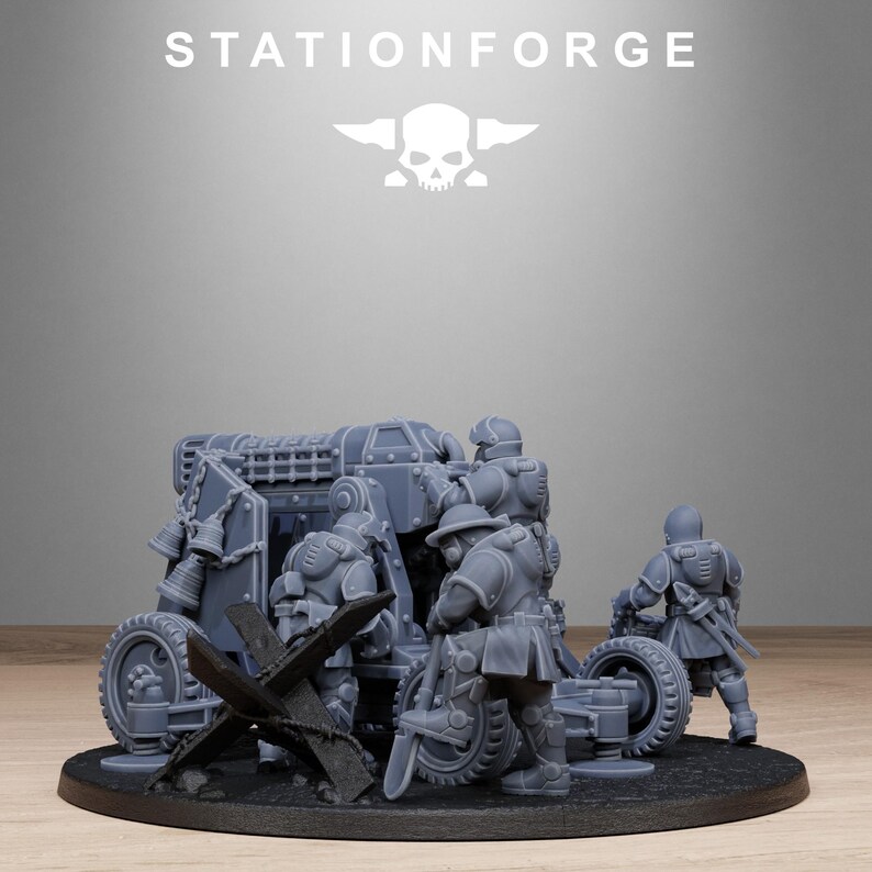 Royalguard Light Artillery | Station Forge 16k Resin Miniatures | 28mm 32mm Tabletop Wargaming | Unpainted image 9