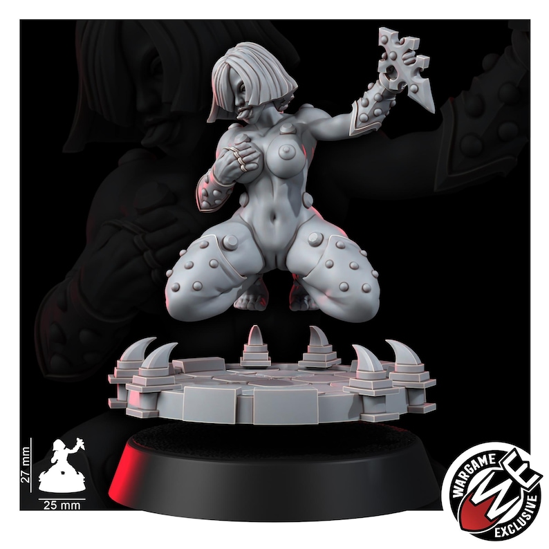 Sisters In Heresy Start Of The Curse | 16k Resin Miniatures | 28mm 32mm Tabletop Wargaming | Unpainted image 4