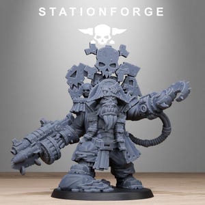 Orks Orkaz Pirate | Station Forge 16k Resin Miniatures | 28 mm 32 mm Bordsskiva Krigsspel | Omålad bild 3