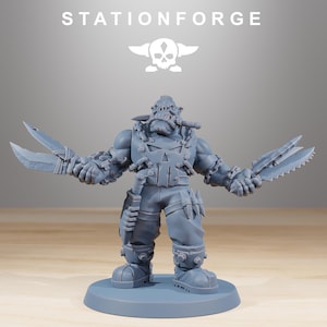 Orks Orkaz Skillers | Station Forge 16k Resin Miniatures | 28mm 32mm Tabletop Wargaming | Unpainted image 5