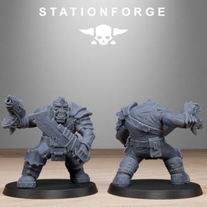 Orks Orkaz Biotech Looters | Station Forge 16k Resin Miniatures | 28mm 32mm Tabletop Wargaming | Unpainted image 7