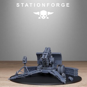 Grimguard Leichte Artillerie 2 | Station Forge 16k Resin-Miniaturen | 28 mm/32 mm Tabletop-Wargaming | Unbemalt Bild 8
