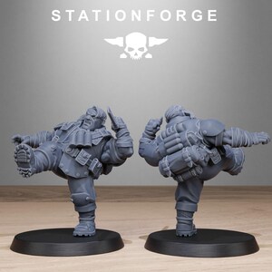 Grimguard Jungle Fighter Mutants | Station Forge 16k Resin Miniatures | 28mm 32mm Tabletop Wargaming | Unpainted image 6