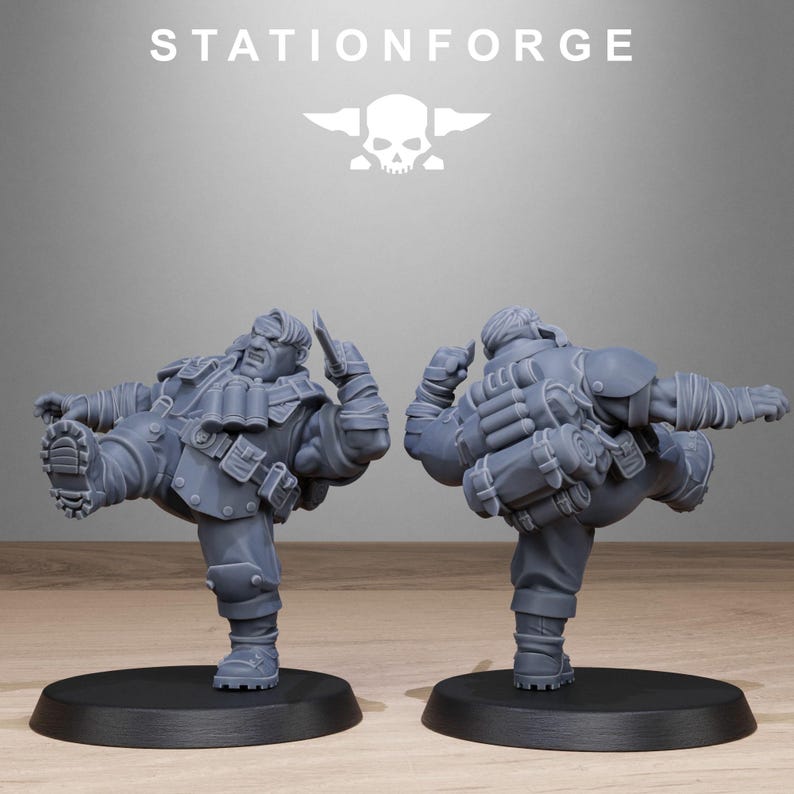 Grimguard Jungle Fighter Mutants | Station Forge 16k Resin Miniatures | 28mm 32mm Tabletop Wargaming | Unpainted image 6