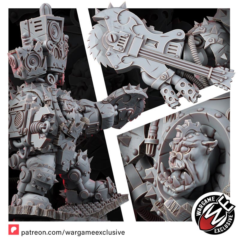 Ork Mekaniak in Mega Armor | 16k Resin Miniatuur (28 mm/32 mm schaal) afbeelding 2