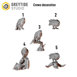 Primal Hounds - Crows Decoration - 16k Resin - GreyTide Studio - Wolves / Space Warriors / Bitz / Tabletop / Wargaming / Grimdark imagen 2