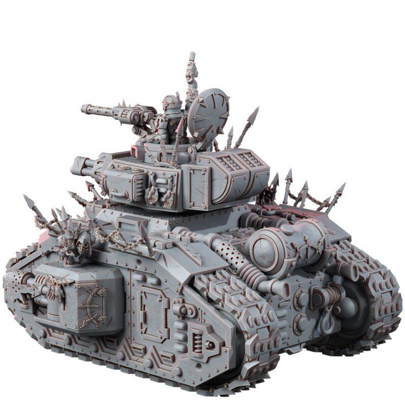 Chaos Degrader Battle Tank | 16k Resin Miniatures | 28mm 32mm Tabletop Wargaming | Unpainted image 7