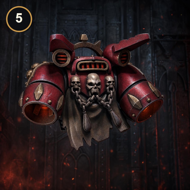 Crimson Lords - Jetpacks #1 - 16k Resin - GreyTide Studio - Blood / Space Warriors / Bitz / Tabletop / Wargaming / Grimdark image 8