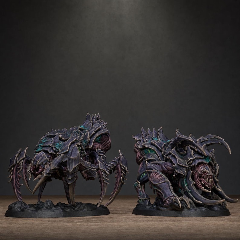 Xenarid Spider Beasts | Station Forge 16k Resin Miniatures | 28mm 32mm Tabletop Wargaming | Unpainted image 1