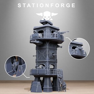 Freeguard Tower Guard | Station Forge 16k Resin Miniatures | 28 mm 32 mm Tabletop Wargaming | Niepomalowane zdjęcie 10