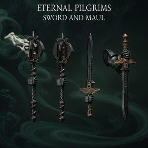 Eternal Pilgrims - Termi pack - Swords & mauls - 16k Resin - GreyTide Studio - Holy Warriors / Bitz / Tabletop / Wargaming / Grimdark imagen 1