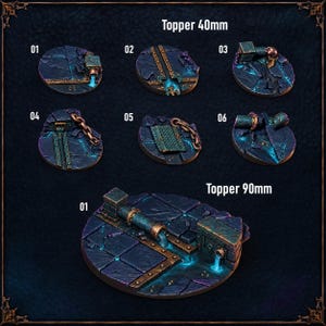 Anvil Wardens - Toppers 40mm/90mm - 16k Resin - GreyTide Studio - Drakes / Space Warriors / Bitz / Tabletop / Wargaming / Grimdark image 1