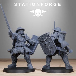 Royal Guard Bloodwardens | Station Forge 16k Resin Miniatures | 28mm 32mm Tabletop Wargaming | Unpainted image 3