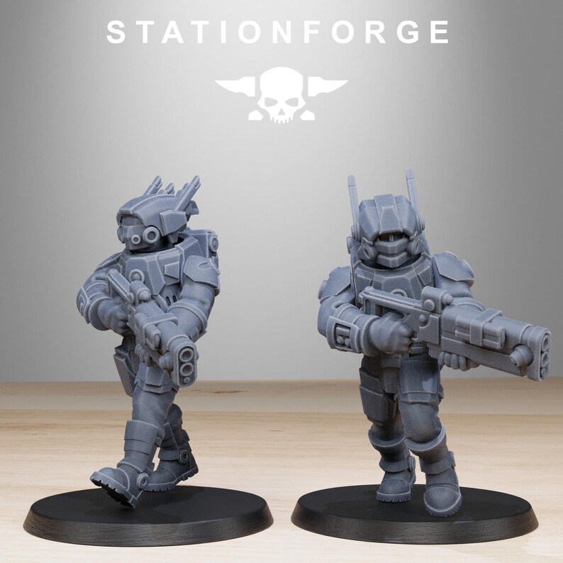 Tarion Assault Unit | Station Forge 16k Resin Miniatures | 28 mm 32 mm Tabletop Wargaming | Ongeverfd afbeelding 6