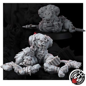 Ork Corpses Battlefield Set | 16k Resin Miniatures | 28 mm 32 mm Tabletop Wargaming | Ongeverfd afbeelding 4