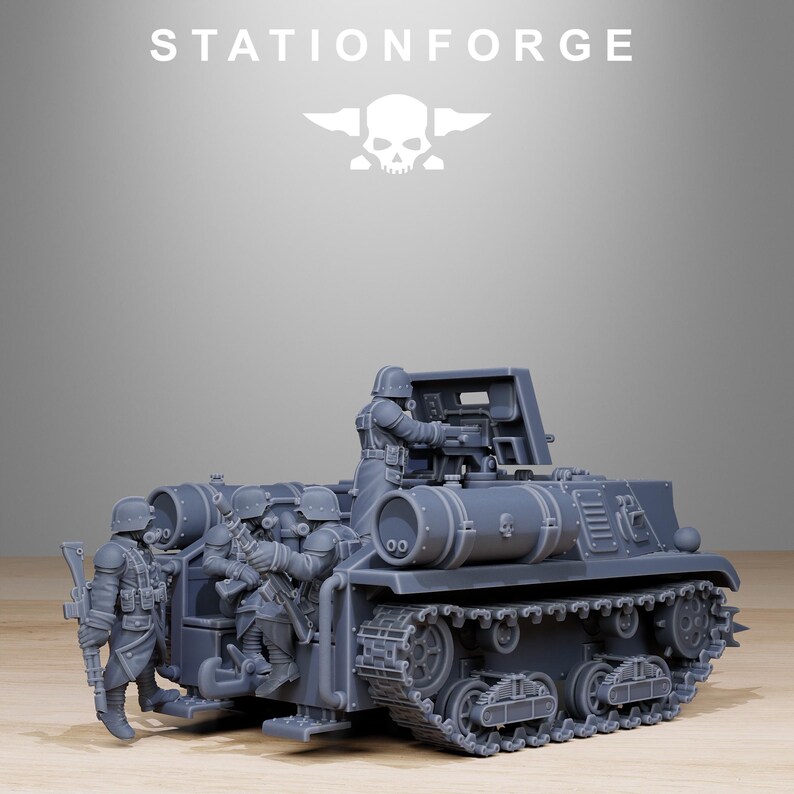 GrimGuard Tankette | Station Forge 16k Resin Miniatures | 28mm 32mm Tabletop Wargaming | Unpainted image 5