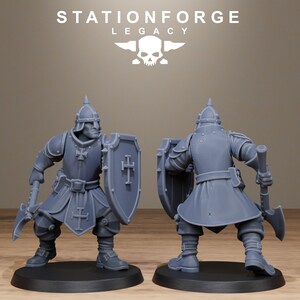 Legacy Thorncrest-Kriegerschar | Station Forge 16k Resinminiaturen | 28 mm/32 mm Tabletop-Wargaming | Unbemalt Bild 9