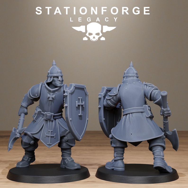 Legacy Thorncrest-Kriegerschar | Station Forge 16k Resinminiaturen | 28 mm/32 mm Tabletop-Wargaming | Unbemalt Bild 9