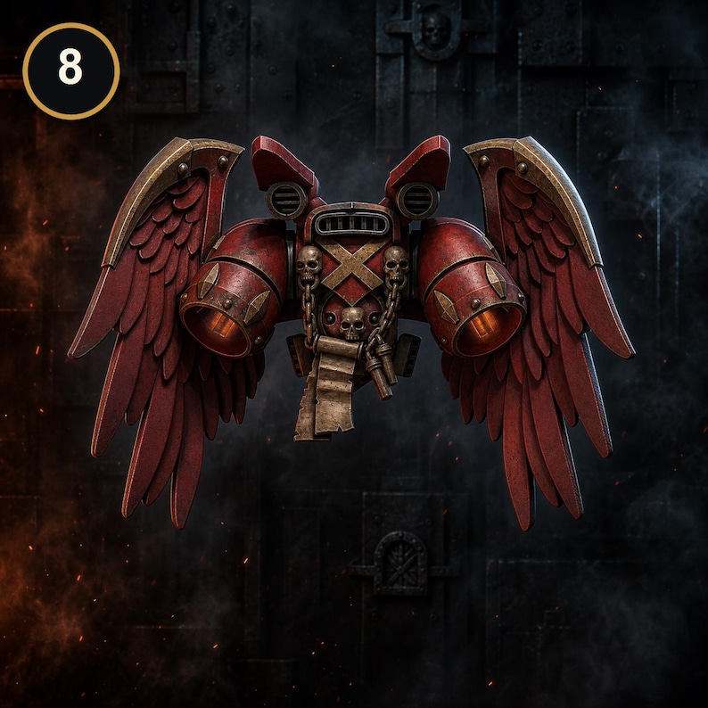 Senhores Carmesins - Mochilas a Jato Aladas #2 - Resina 16k - GreyTide Studio - Sangue / Guerreiros Espaciais / Peças / Jogos de Mesa / Jogos de Guerra / Sombrio imagem 6